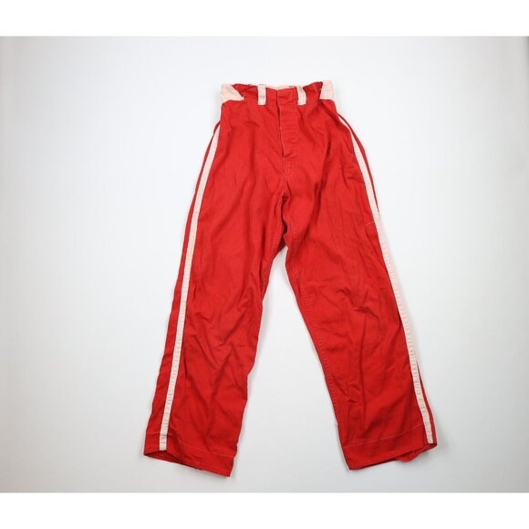 Vtg 50s Southern Athletic Men M Distressed Button Fly Baseball Uniform Pants USA